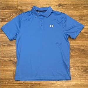 Under Armour Blue Heat Gear Polo Mens Large